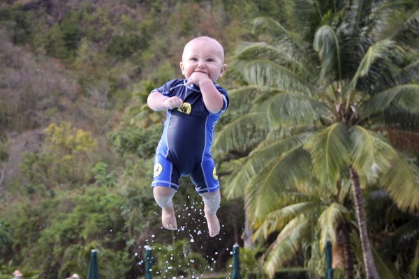 Flying baby